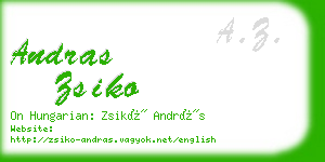 andras zsiko business card